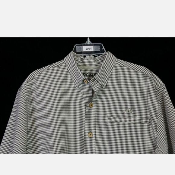 MOJO SPORTSWEAR BUTTON FRONT SS MENS VENTED SHIRT BROWN CHECK SIZE MEDIUM - Picture 4 of 9